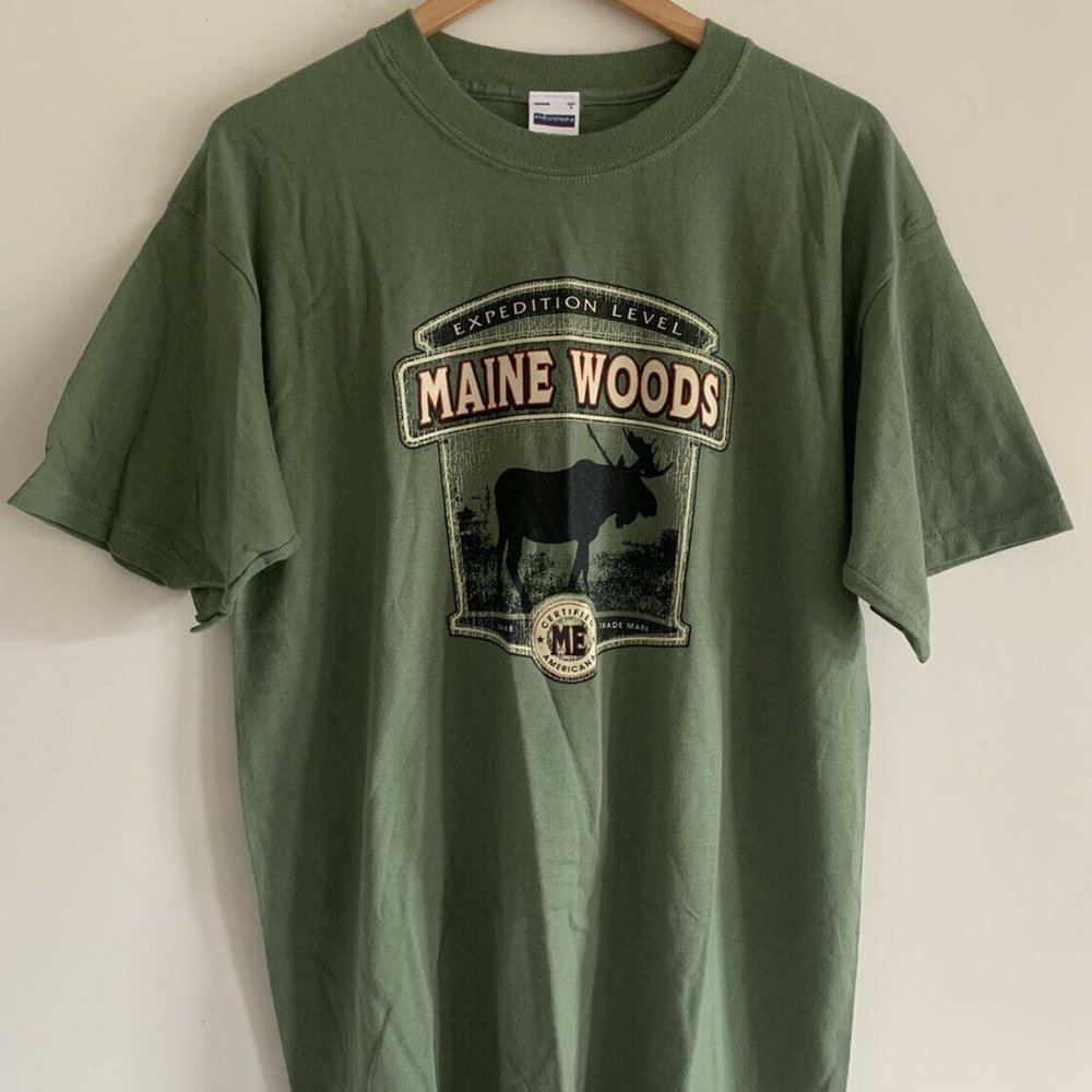 Expedition Maine Woods Green Tee Shirt— Large
